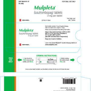 MULPLETA (lusutrombopag tablets) for oral use